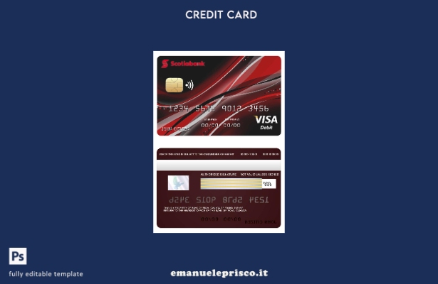 modello di carta visto canadese stile verificato della banca Nova